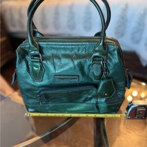 Longchamp Shiny Emerald Satchel